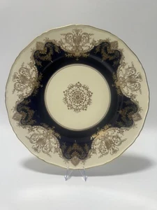 Royal Worcester Cabinet Plate Cobalt Blue 10 7/8" English Bone China Early VTG - Picture 1 of 5