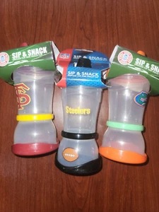 NFL Various Teams Toddler Sip & Snack Cups Patriots Steelers Chiefs Packers NIP - Picture 1 of 4