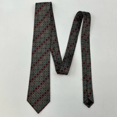 Corbata Kenneth Cole Reaction Para Hombre Multicolor Diamante 100% Seda Atada Clásica Foto 1 de 4