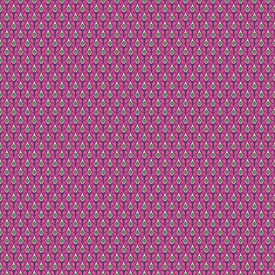 Northcott Figo Wild Abandon de Heather Bailey 90897 82 algodón violeta arrogante Foto 1 de 1