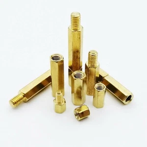 M2M2.5 M3 M4 Solid Brass Copper Hex Standoff Support Spacer Pillar for PCB Board - Picture 1 of 11