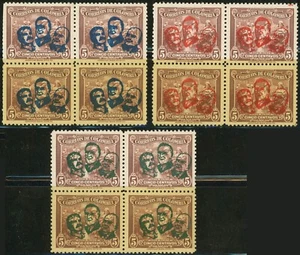 Colombia #520-522 Stalin Roosevelt Churchill Overprint Postage Stamps 1945 MLH - Picture 1 of 1