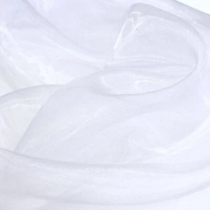 Organza Deko-Stoff in weiß hauch zart und duchsichtig Meterware Gardinen Tolko - Bild 1 von 1