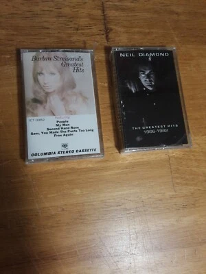 Neil Diamond The Greatest Hits Barbara Streisand Greatest Hits  Cassette Tape  - Image 1 of 4