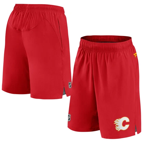Men's Fanatics Branded Red Calgary Flames Authentic Pro Rink Shorts Cover