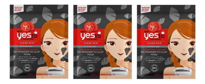 Yes To Tomatoes Detoxifying Charcoal DIY Powder to Clay Mask 1 Ct (3 Pack) - Image 1 of 1