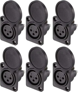 3-Pin XLR Female Jack Panel Mount for Microphone Connector Adapter Converter Aud - Picture 1 of 12