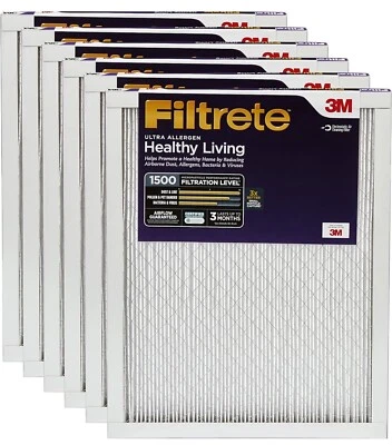 3m Filtrete Healthy Living 1500 MPR Ultra Allergen Reduction Filters 16x25x1 6-p - Image 1 of 2