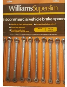 LLAVE DE AJUSTE DE FRENO WILLIAMS...FORD TRANSIT & BEDFORD CF X 2 - Imagen 1 de 1