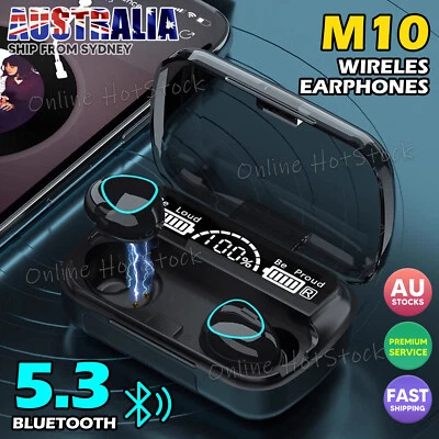 TWS Bluetooth 5.3 Wireless Earbuds Waterproof LED Display Earphones 2024 NEW AU - image 1 of 4