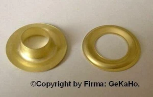 100 selbstschneidende Ösen, Messing Öse, gold, 10 mm für Abdeckplanen,Planenösen - Bild 1 von 1