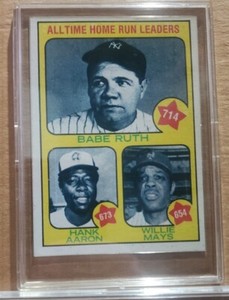 1973 Topps - All-Time Leaders #1 Willie Mays, Babe Ruth, Hank Aaron