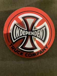 70s Red Crome Vintage Independent Truck Company Sticker OG Hard To Find - Picture 1 of 2