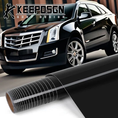 For Cadillac GLOSS BK Car Paint Protect Vinyl Wrap Film Sticker Decal Sheet Roll - Image 1 of 4