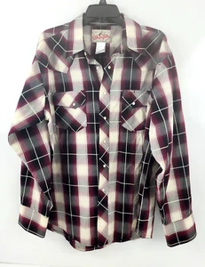 Men's Wrangler Western Pearl Snap Shirt Size L  - Picture 1 of 6
