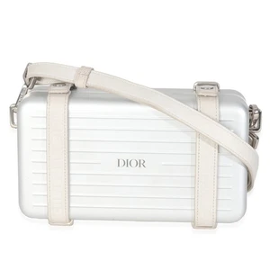 Christian Dior x RIMOWA Silver Aluminum Personal Clutch On Strap - Picture 1 of 9