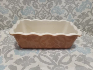 Emile Henry French Ceramic Burnt Orange Ruffled Bread Loaf Pan 10x6 AF7 61.88 - Picture 1 of 7