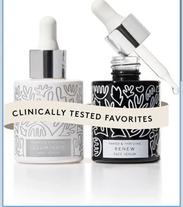 Naked & Thriving wrinkle-fighter set, Renew night serum + Illuminate C+ serum - Picture 1 of 7