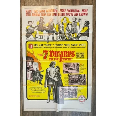 Póster de la película 1965 Childhood Productions The 7 Dwarves To The Rescue 41 x 27  Foto 1 de 4