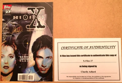 The X-Files Vol. 1 #27 Remote Control Pt 1/3 Charlie Adlard signed CoA Foto 1 de 4