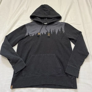 Felpa con cappuccio 10 TEN TREE media ginepro pullover grigio foresta skyline - Foto 1 di 8