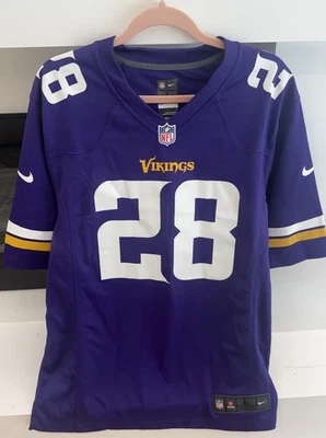 Camiseta deportiva 2016 NFL Minnesota Vikings corredor Adrian Peterson autógrafo Foto 1 de 4