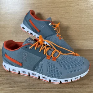 ON Cloud Hombre Entrenadores / Cordón con Cordón - Gris/Naranja - Talla 7.5 UK (41 EUR) - Imagen 1 de 19