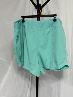 NEW! Women's Tek Gear Active Workout Gear Shorts  Size 2X  Aqua crystal  Midrise - Image 1 of 4