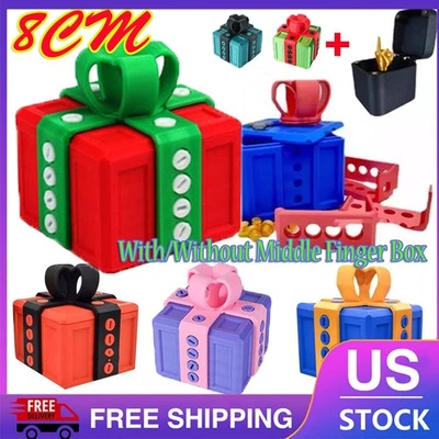 Caja de regalo molesta de 8 cm con broma de almacenamiento torcida caja impresa en 3D con tornillos JQ Foto 1 de 4