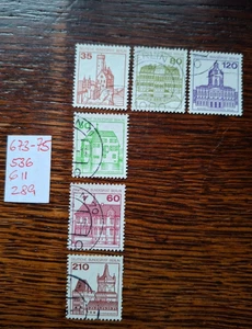 * Berlin,  MiNr.:673-675 + 536 + 611 +289  Freimarken: Burgen und Schlösser gest - Bild 1 von 1