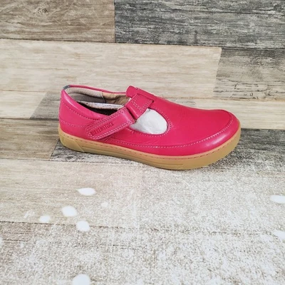 Birkenstock Abilene 儿童 Mary Jane 鞋码 13 Fuchsia 粉红色皮革舒适 — 第 1/4 张图片