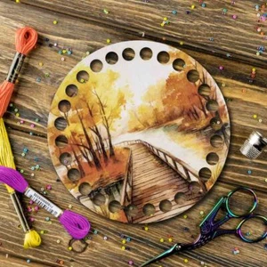 Organizador para hilo de algodón "Hermoso otoño", organizador de bordado, hilo dental - Imagen 1 de 5