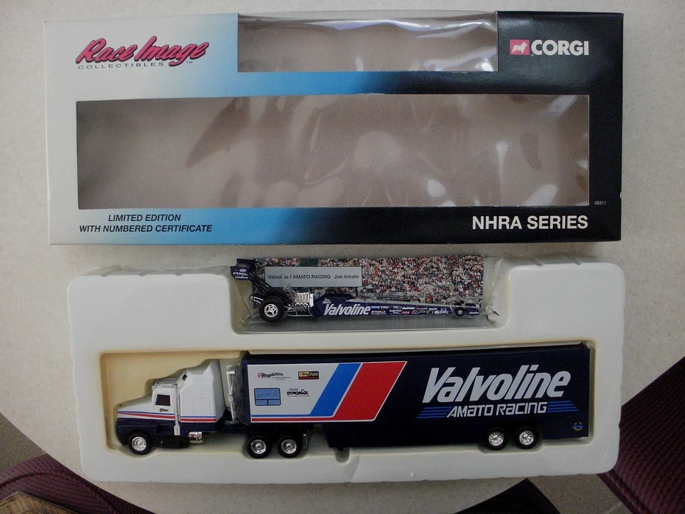 NHRA 1/64 JOE AMATO VALVOLINE HAULER AND DRAGSTER - Image 1 of 4
