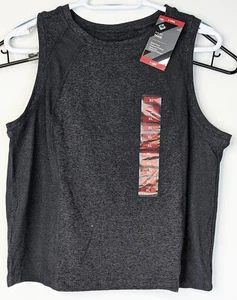 Member's Mark Women's Charcoal Gray Heather Soft Rib Cropped Tank Top Size XL - Picture 1 of 7