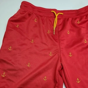 MENS RED SHORTS WITH Gold embroidered ANCHORS SIZE XL See pics - Picture 1 of 10