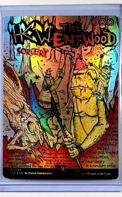 2023 Magic the Gathering LOTR Lord of the Rings Foil #737 Hew the Entwood Poster - Image 1 of 3