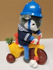 Vintage Tomy Acorn Green Plush Bobby Badger Policeman Figure W/Trike - Picture 1 of 3