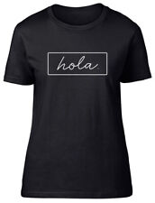 Hello In Different Language - Spanish Fitted Womens Ladies T Shirt
