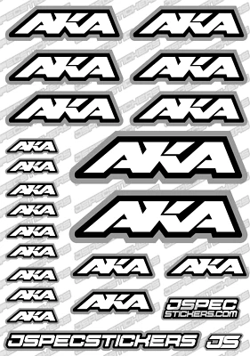 AKA RC BUGGY TYRES STICKER DECAL SHEET A5 1/8 TRUGGY CUSTOM OFF ROAD RIM GREY - Image 1 of 4