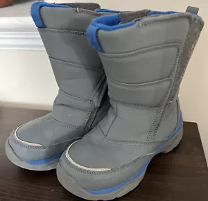 LANDS END Jugend Größe 1M grau isoliert Jungen Regen Schnee Stiefel Kinder Flurry - Bild 1 von 7