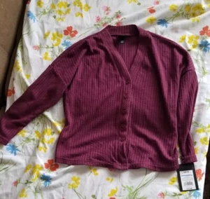 Art Class Girls Size S (6/6x) Burgandy V-Neck Cardigan Sweater - Picture 1 of 5