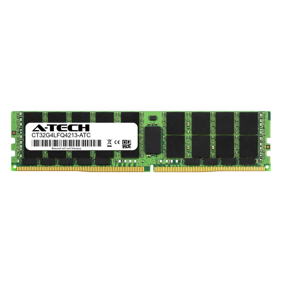 32GB DDR4 PC4-17000L LRDIMM (Crucial CT32G4LFQ4213 Equivalent) Server Memory RAM - Image 1 of 2