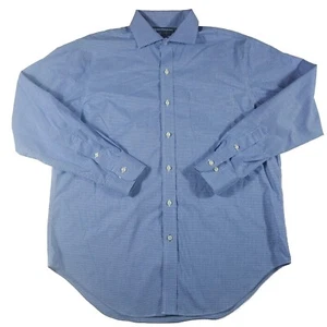 Lauren Ralph Lauren blau Gingham klassische Passform bügelfrei Knopfleiste 16,5 34-35 - Bild 1 von 9