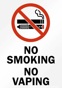 Nichtraucher No Smoking No Vaping Wand Fenster Türschild | Öffentliche Heide| | Digital PDF A4 056 - Bild 1 von 4
