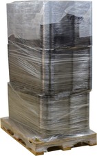 45 x Rollen 16 kg Stretchfolie Palette 23my Schwarz Maschinen Automatenfolie