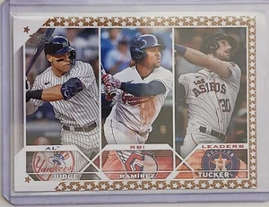 2023 Topps Complete Set Gold Star Parallel AL RBI Leaders Judge/Ramirez/Tucker  - Bild 1 von 8