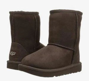 Ugg Classic Kids Toddlers Boots 5251T Chocolate Brown suede Unisex - Picture 1 of 3