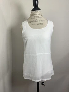 Colleen Lopez Sleeveless Top Mixed Media Tank Ivory Size XS - Picture 1 of 9