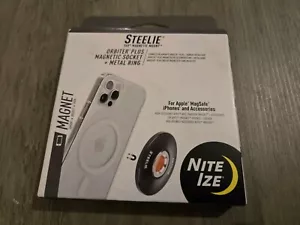 Nite Ize Steelie 360° Magnetic Mount Orbiter Plus Magnetic Socket + Metal Ring - Picture 1 of 3