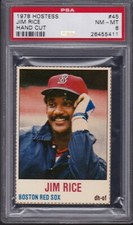 1978 Hostess #45 JIM RICE (HOF) PSA 8 NM/MT Boston RED SOX - TOUGH! - MVP YEAR